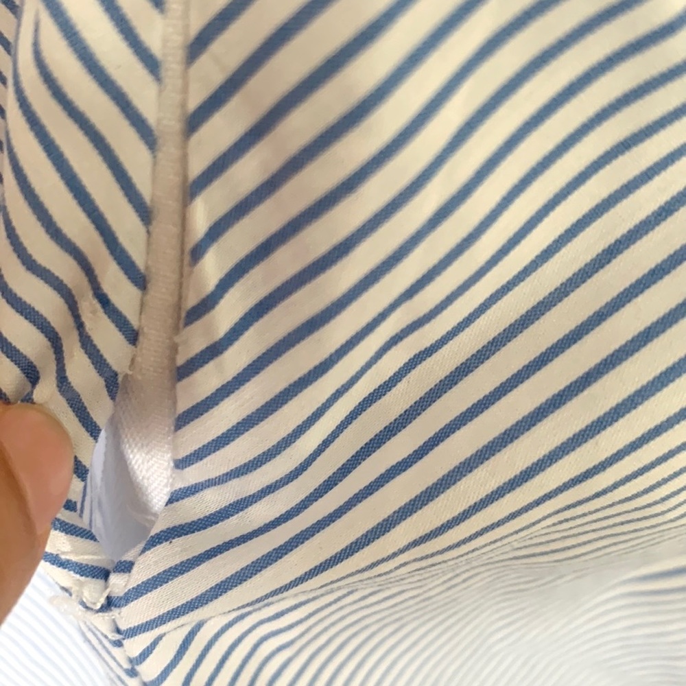 Willow & Clay Blue and White Stripes Ruffle Shorts - Picture 3 of 3